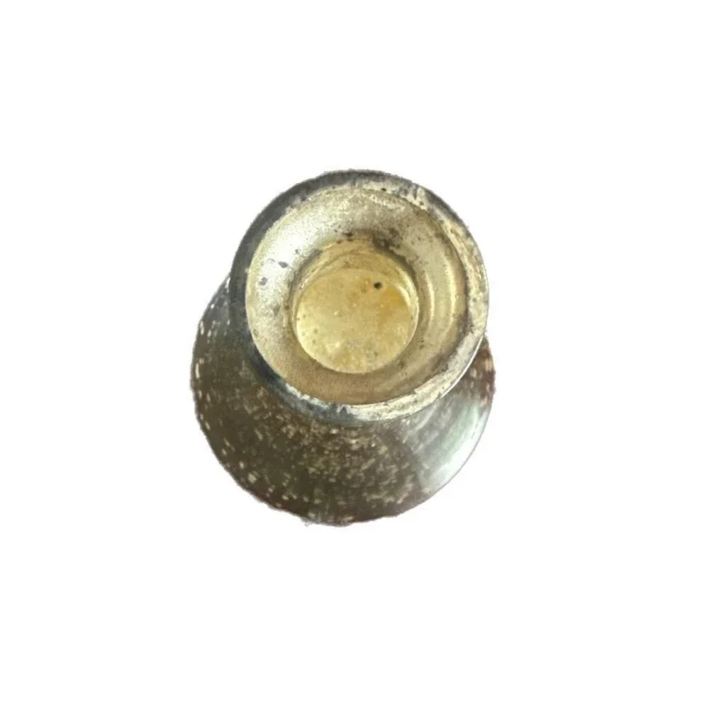 Three Hands Corp. Silver Mercury Glass Conical Vase, 9.5” Item 36241
